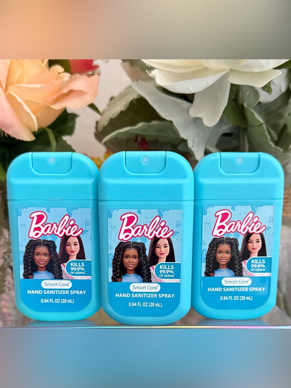 🆕🪷 SMART CARE “BARBIE” 3-PIECE HAND SANITIZER SPRAY SET. BRAND NEW!